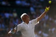 The Iranian in action at Wimbledon 2022